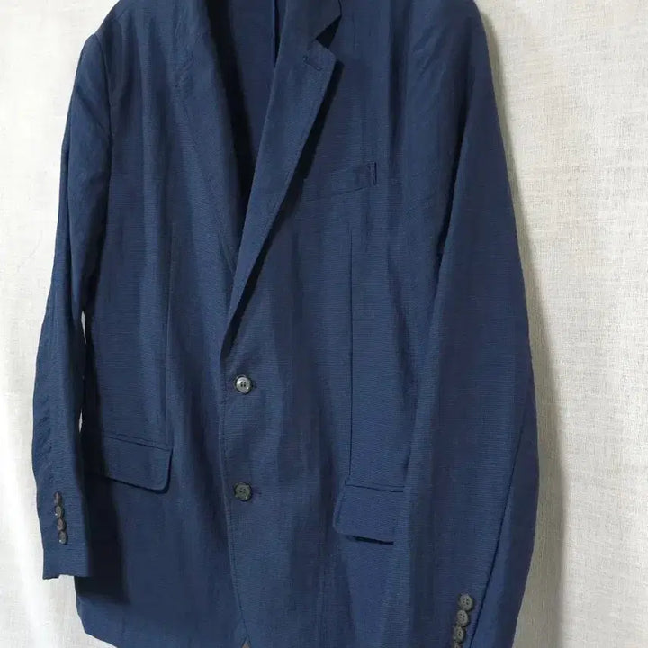 [SOLD OUT] 씨저스 속비치는 여름 마 린넨 투버튼 블레이저 정장 자켓 마이 110