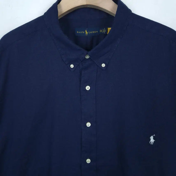 [SOLD OUT] [120-125] 폴로 랄프로렌 네이비 빅사이즈 린넨 셔츠