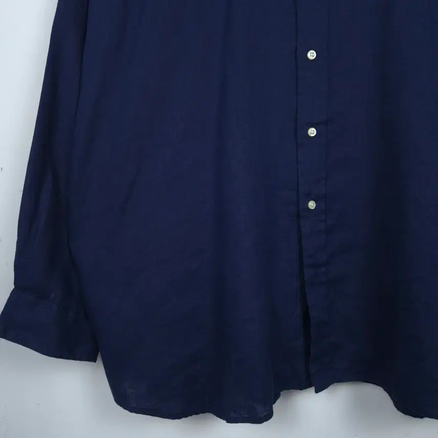 [SOLD OUT] [120-125] 폴로 랄프로렌 네이비 빅사이즈 린넨 셔츠