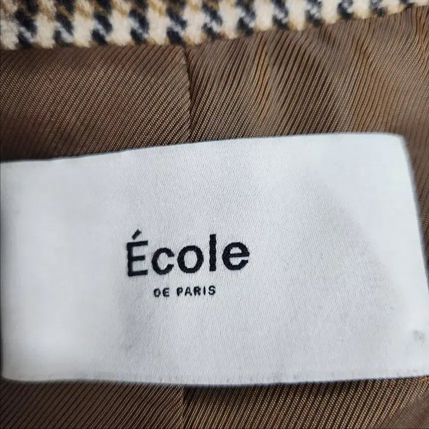[BUNJANG] Ecole de Paris 울 체크 더블 롱코트 55~66 / Ecole de Paris 울 체크 더블 롱코트 55~66