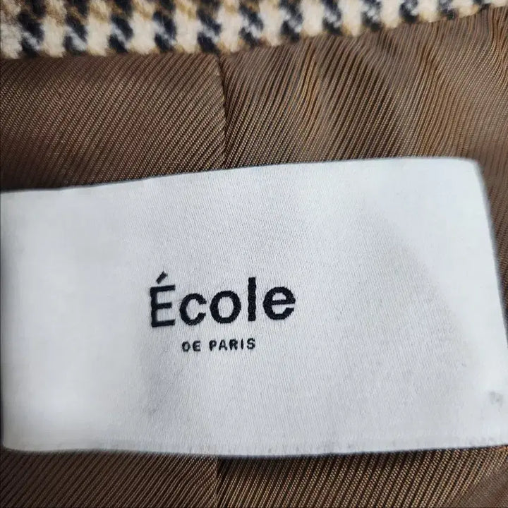 [BUNJANG] Ecole de Paris 울 체크 더블 롱코트 55~66 / Ecole de Paris 울 체크 더블 롱코트 55~66