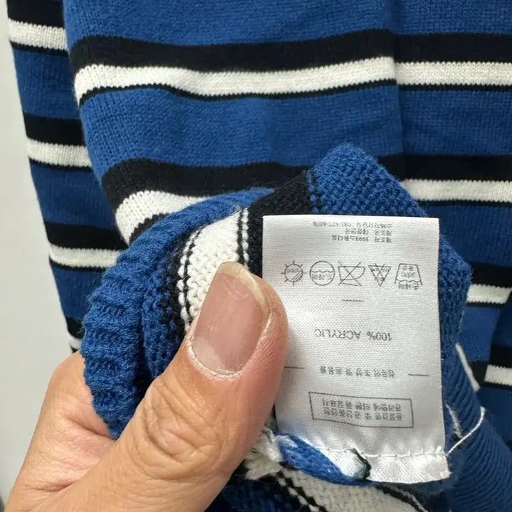 [BUNJANG] Arabia Vintage Stripe Knit Sweater / [만원 아라비아빈티지] 1993 스트라이프 니트 블루 F