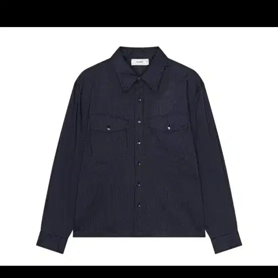 [SOLD OUT] 웨이비니스 25fw 호리즌 스트라이프 셔츠 네이비
