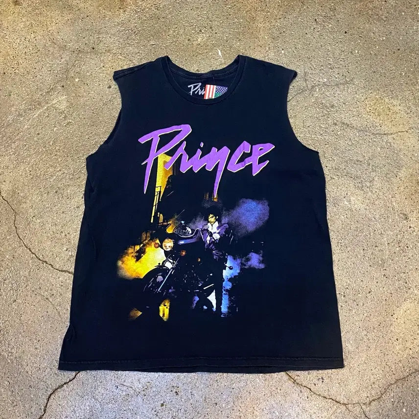[BUNJANG] Prince Purple Rain Sleeveless T-shirt / 미국 빈치지 프린스 퍼플레인 공식굿즈 민소매 티셔프 나시