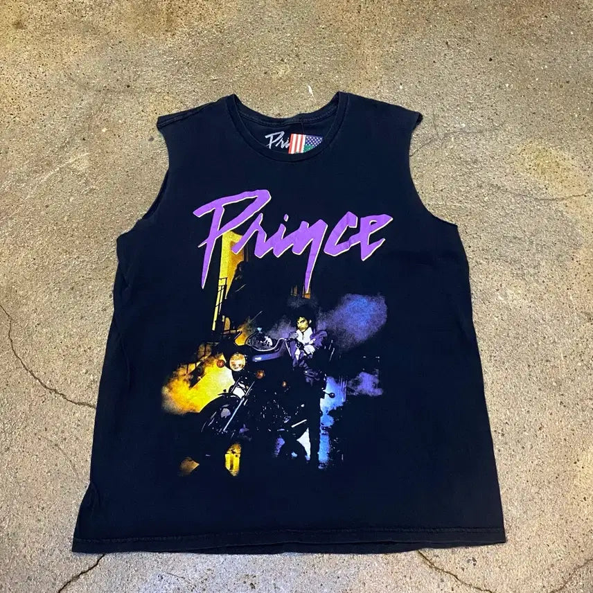 [BUNJANG] Prince Purple Rain Sleeveless T-shirt / 미국 빈치지 프린스 퍼플레인 공식굿즈 민소매 티셔프 나시
