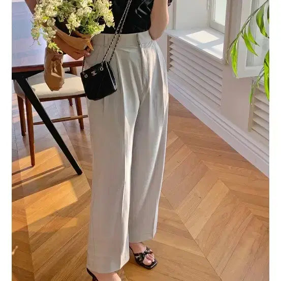 [BUNJANG] With Yoon Summer Wide Slacks / 위드윤 여름 와이드 슬랙스