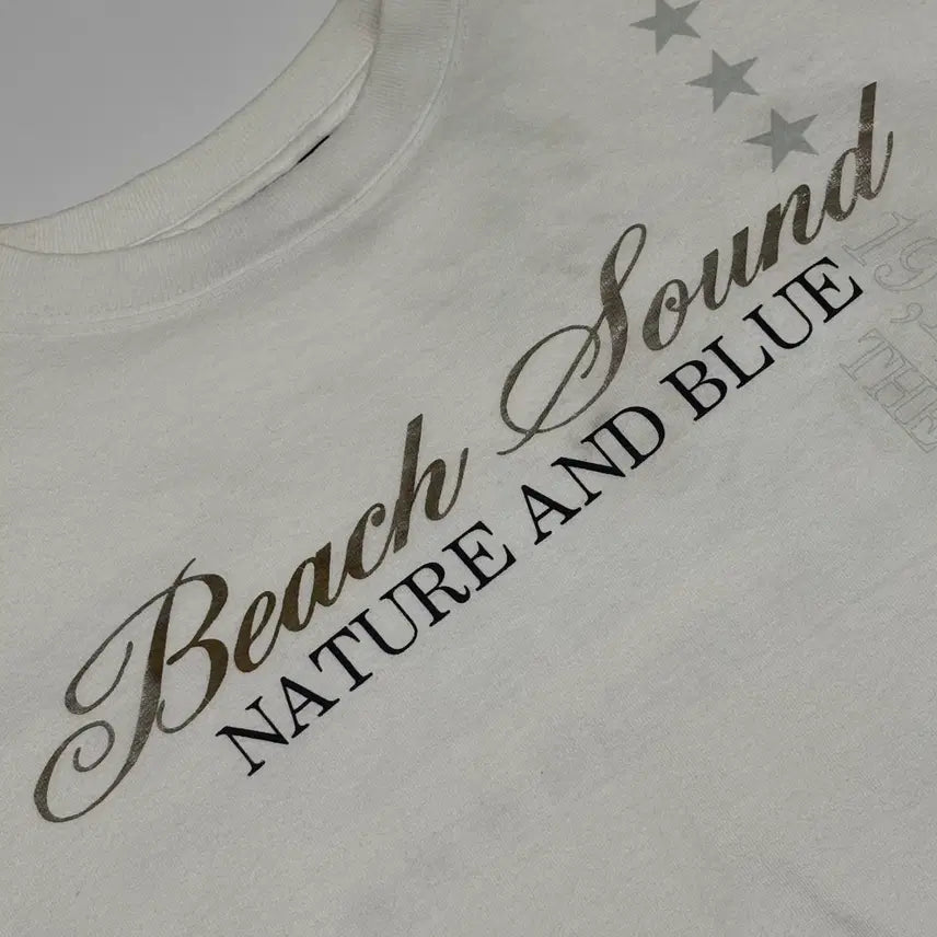 [BUNJANG] 비치 사운드(Beach Sound) 네이쳐 앤 블루 그래픽 반팔 티셔츠 / 비치 사운드(Beach Sound) 네이쳐 앤 블루 그래픽 반팔 티셔츠