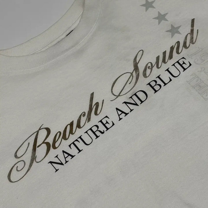 [BUNJANG] 비치 사운드(Beach Sound) 네이쳐 앤 블루 그래픽 반팔 티셔츠 / 비치 사운드(Beach Sound) 네이쳐 앤 블루 그래픽 반팔 티셔츠