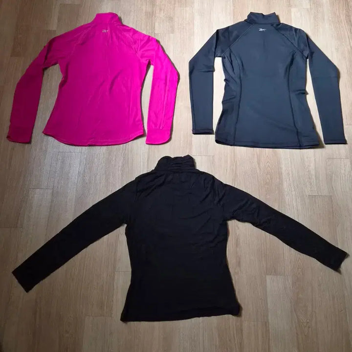 [BUNJANG] Reebok XS Half-Zip Long Sleeve and Turtleneck Bundle Set / (새상품.정품)미국구매 긴팔 반집업 리복2개 목폴라1개 총3개 일괄판매