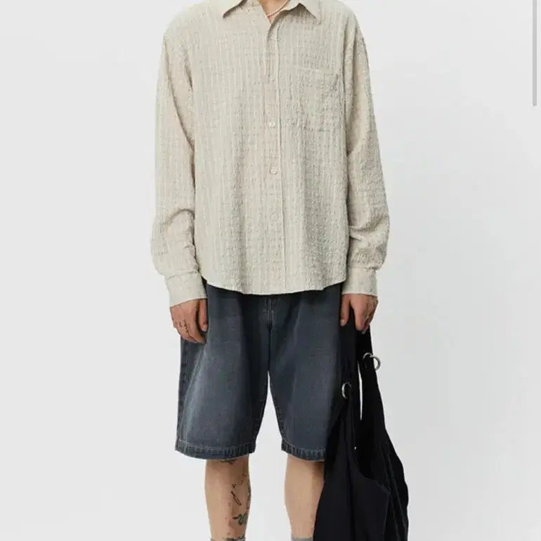[BUNJANG] mfpen Executive SHIRT Beige Check M size / mfpen Executive SHIRT Beige Check M size