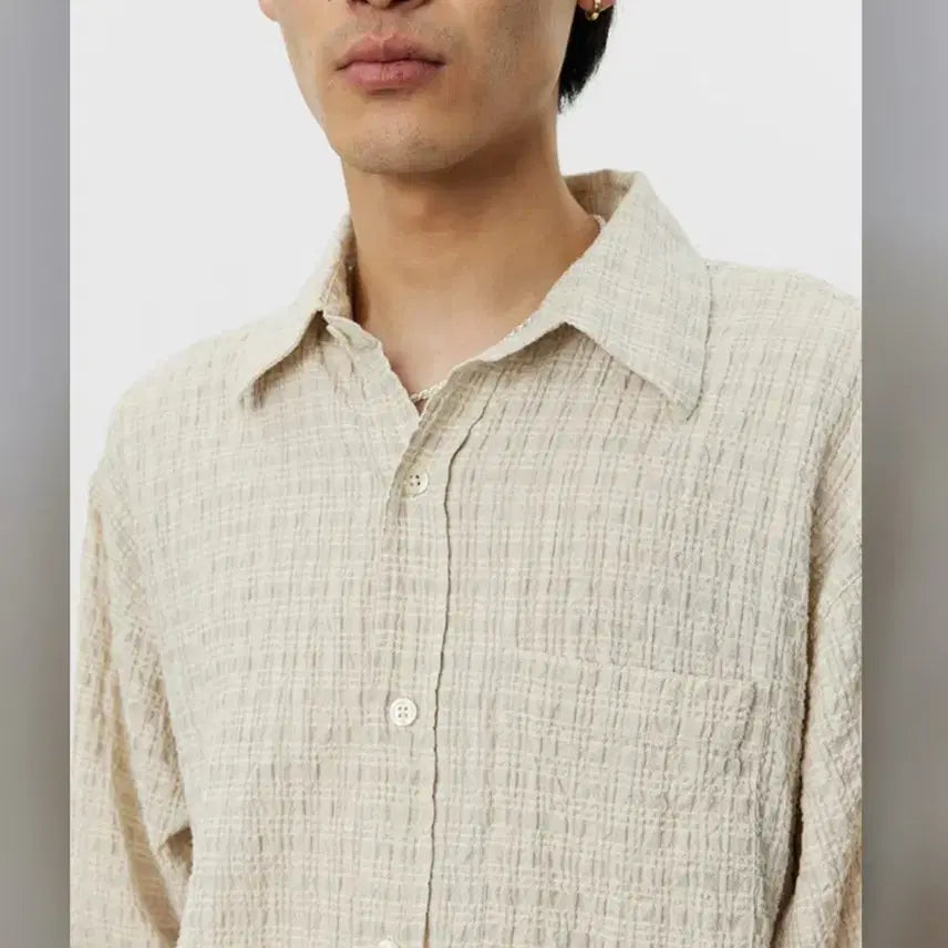 [BUNJANG] mfpen Executive SHIRT Beige Check M size / mfpen Executive SHIRT Beige Check M size