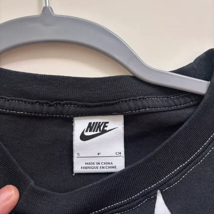 [BUNJANG] Nike Big Swoosh Short Sleeve T-Shirt Black / 나이키 빅 스우시 반팔 티셔츠 블랙