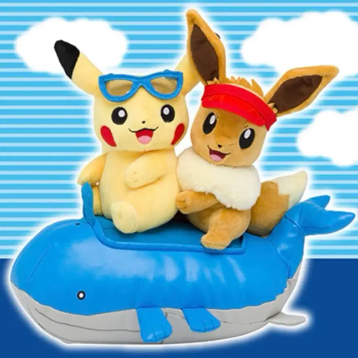 [BUNJANG] Pikachu &amp; Eevee Summer Doll / 시즌즈 피카츄 앤 이브이 썸머 인형