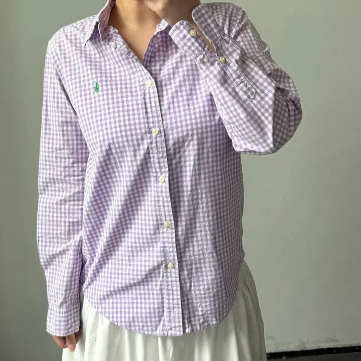 [BUNJANG] Polo Ralph Lauren Purple Check Shirt / [XL] 폴로 퍼플 체크 셔츠