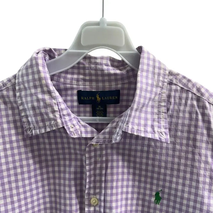 [BUNJANG] Polo Ralph Lauren Purple Check Shirt / [XL] 폴로 퍼플 체크 셔츠