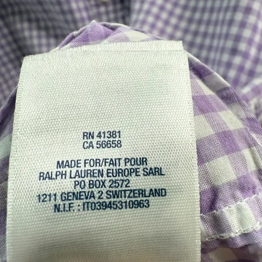 [BUNJANG] Polo Ralph Lauren Purple Check Shirt / [XL] 폴로 퍼플 체크 셔츠