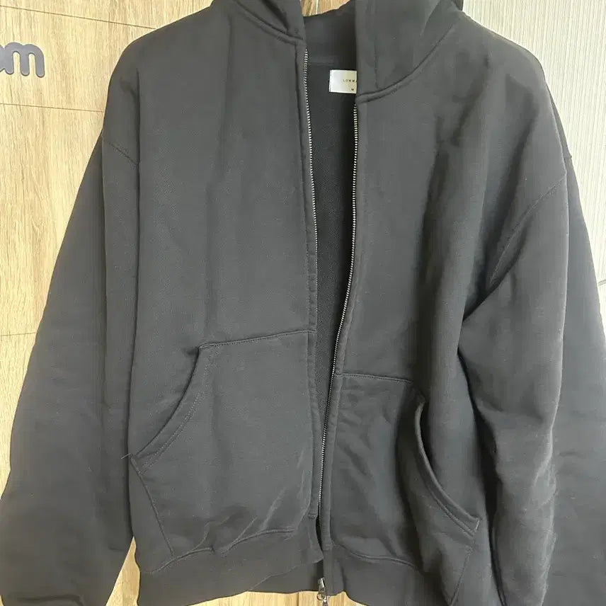 [BUNJANG] Lokward Black Heavy Zip-Up Hoodie (M) / [M] 로커드 후드집업 블랙