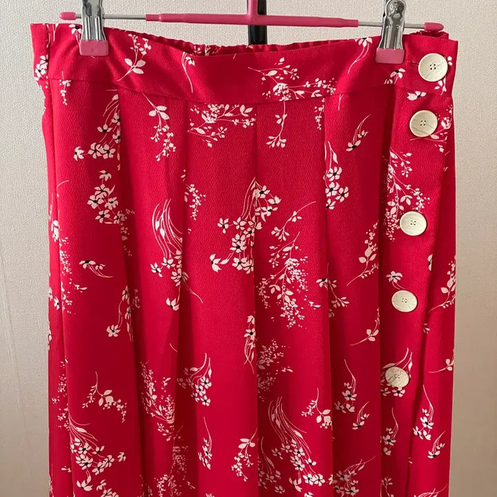 [BUNJANG] ZARA Red Floral Pattern Side Slit Midi Skirt / 자라 치마(새상품)