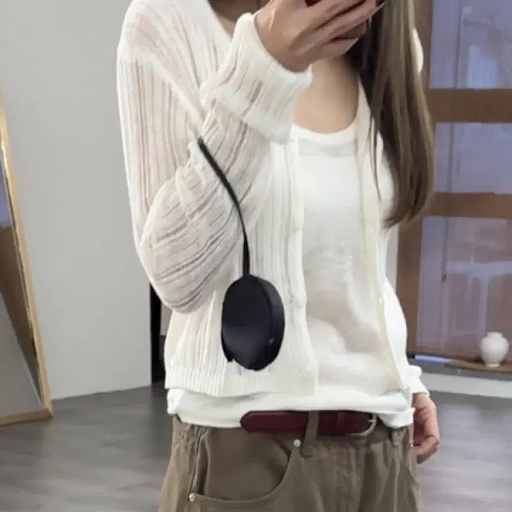 [BUNJANG] Summer Ivory Cardigan Set / 썸머 아이보리 가디건 나시세트
