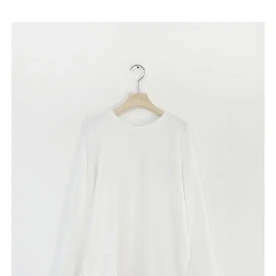 [BUNJANG] Layered Long Sleeve T-Shirt (White) / 레이어드 긴팔 티셔츠(화이트)