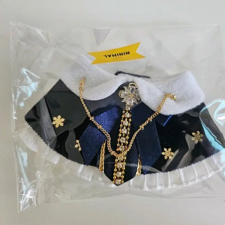 [BUNJANG] Ninimall Velvet Cape Navy / 10cm 솜인형옷 니니멀 벨벳 케이프 네이비