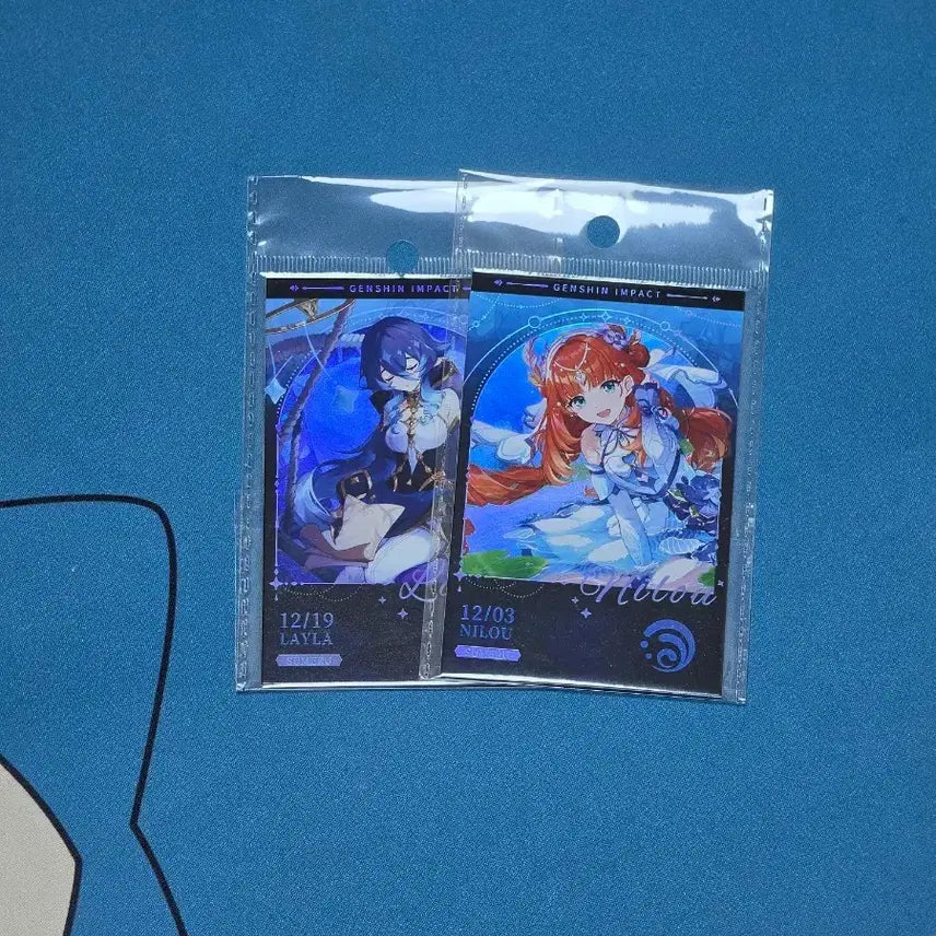 [BUNJANG] Genshin Impact PC Lounge Layla/Nilou Character Card Bundle Set / 원신 PC라운지 레이라/닐루 캐릭터 카드 일괄