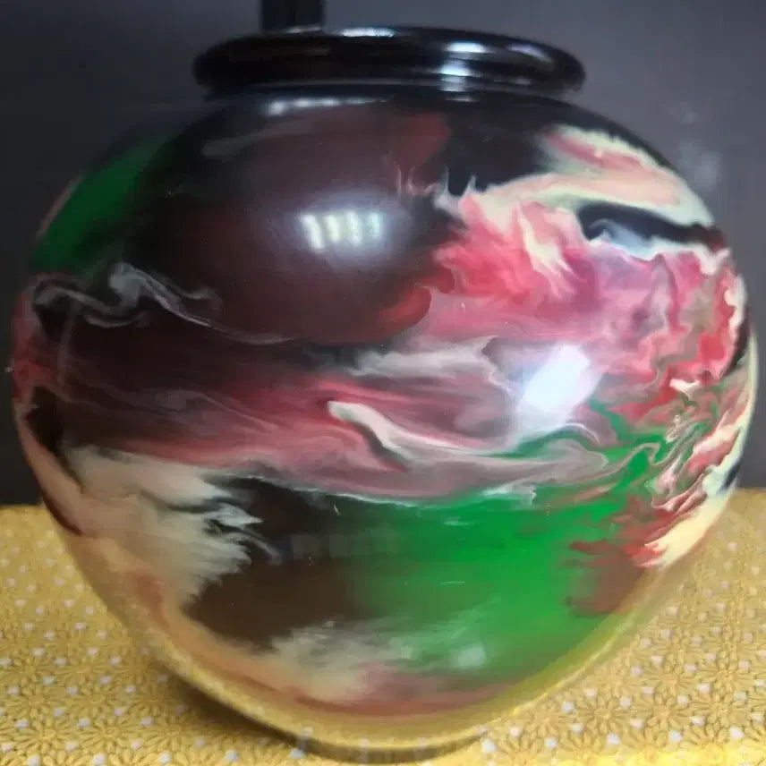 [BUNJANG] Black Glaze Variegated Watayaki Ceramic Vase (Approx. 26cm Height) / 흑유요변 와태도자기(높이약 26cm)