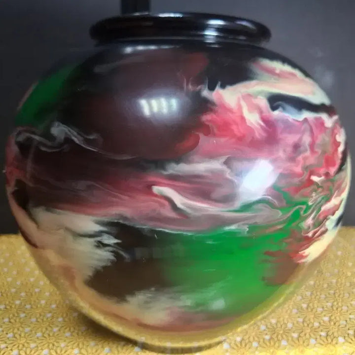 [BUNJANG] Black Glaze Variegated Watayaki Ceramic Vase (Approx. 26cm Height) / 흑유요변 와태도자기(높이약 26cm)