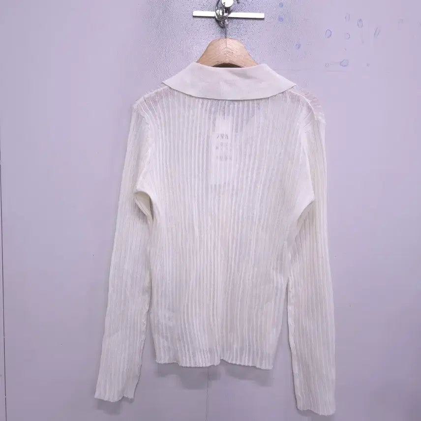 [BUNJANG] Zara Ribbed Fine Gauge Knit Cardigan - M / 자라) 새상품 리브드 파인 골지 니트 가디건 -M