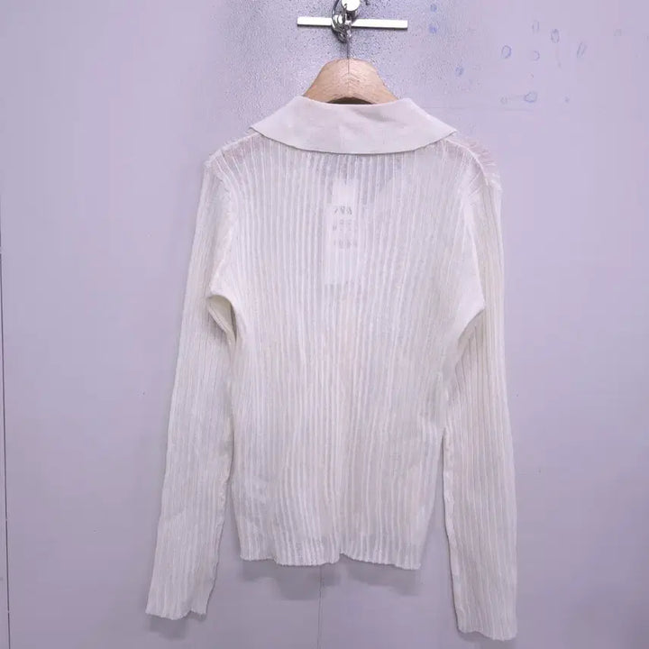 [BUNJANG] Zara Ribbed Fine Gauge Knit Cardigan - M / 자라) 새상품 리브드 파인 골지 니트 가디건 -M
