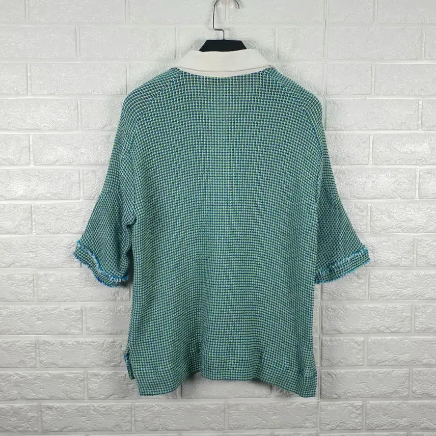 [BUNJANG] Latt by T Semi-Tweed Knit T-shirt / [55]래트바이티 반팔 트위드 카라 니트