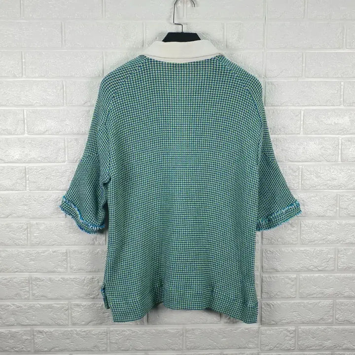 [BUNJANG] Latt by T Semi-Tweed Knit T-shirt / [55]래트바이티 반팔 트위드 카라 니트