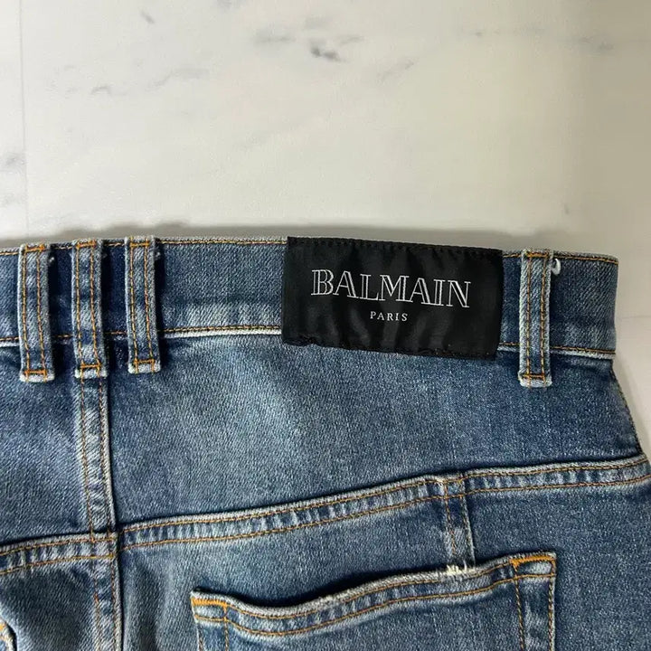 [BUNJANG] Balmain Biker Jeans (Light Blue Denim) / [새상품급,31사이즈] 발망 바이커진(라이트블루데님)팝니다