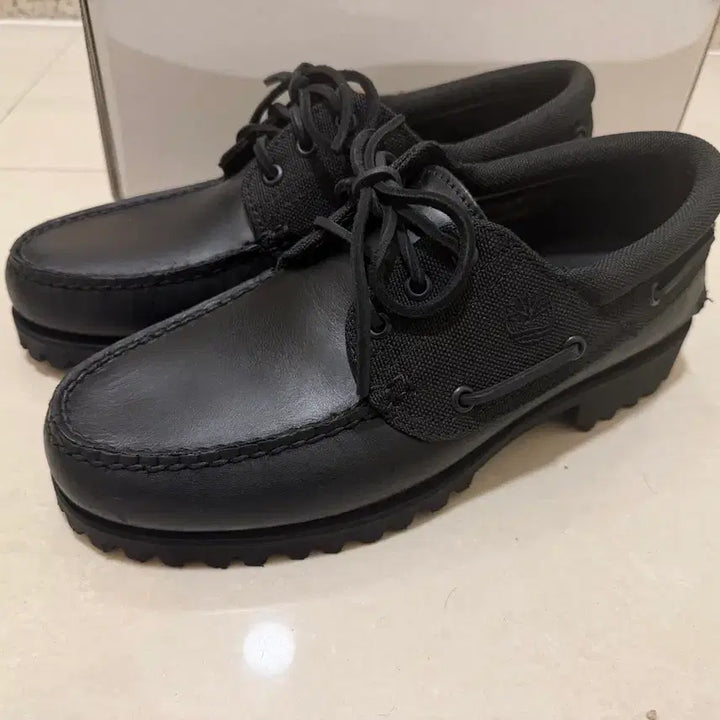 [BUNJANG] Timberland 3-Eye Boat Shoes Black Leather / 팀버랜드 3아이 보트 슈즈 블랙 레더 265 새제품