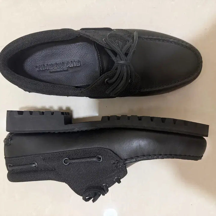 [BUNJANG] Timberland 3-Eye Boat Shoes Black Leather / 팀버랜드 3아이 보트 슈즈 블랙 레더 265 새제품