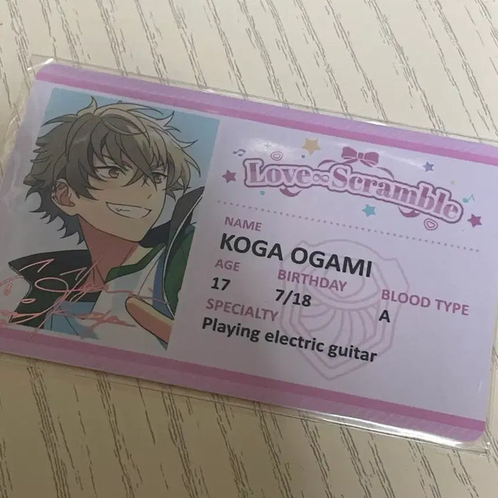 [BUNJANG] Ensemble Stars China Offline Limited Love Scramble Koga Student ID / 앙스타 중스타 오프라인 한정 러브 스크램블 학생증 코가
