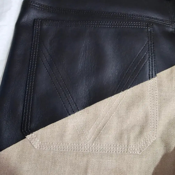 [BUNJANG] Bottega Veneta Leather Mix Denim Jeans Beige / (32~33인치) 보테가베네타 레더 믹스 데님 진 베이지