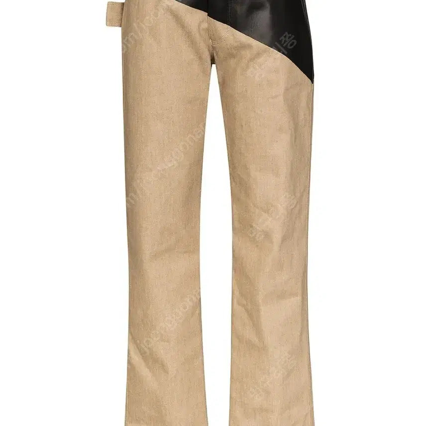 [BUNJANG] Bottega Veneta Leather Mix Denim Jeans Beige / (32~33인치) 보테가베네타 레더 믹스 데님 진 베이지