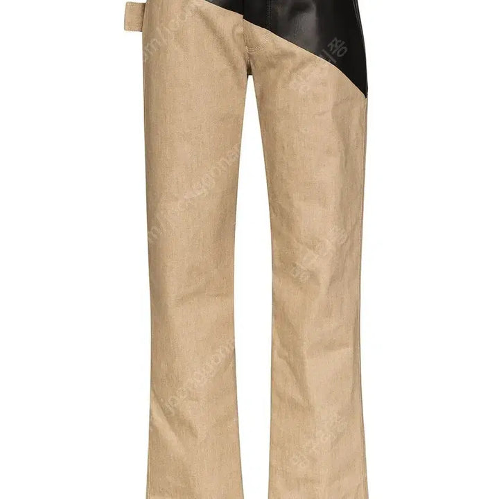 [BUNJANG] Bottega Veneta Leather Mix Denim Jeans Beige / (32~33인치) 보테가베네타 레더 믹스 데님 진 베이지
