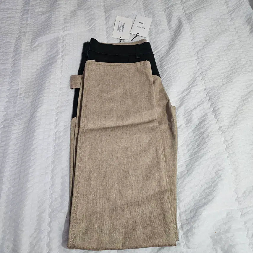 [BUNJANG] Bottega Veneta Leather Mix Denim Jeans Beige / (32~33인치) 보테가베네타 레더 믹스 데님 진 베이지