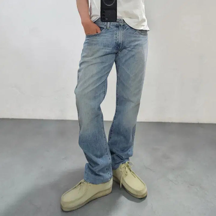 [BUNJANG] Polo Ralph Lauren Hampton Straight Selvedge Jeans Light Blue Cotton / 폴로 랄플로렌 셀비지 청바지 33 M0409