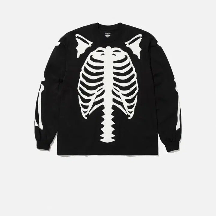 [BUNJANG] Vanson Skull Bone Print Long Sleeve T-Shirt / Vanson 해골 뼈 프린팅 긴팔 티셔츠