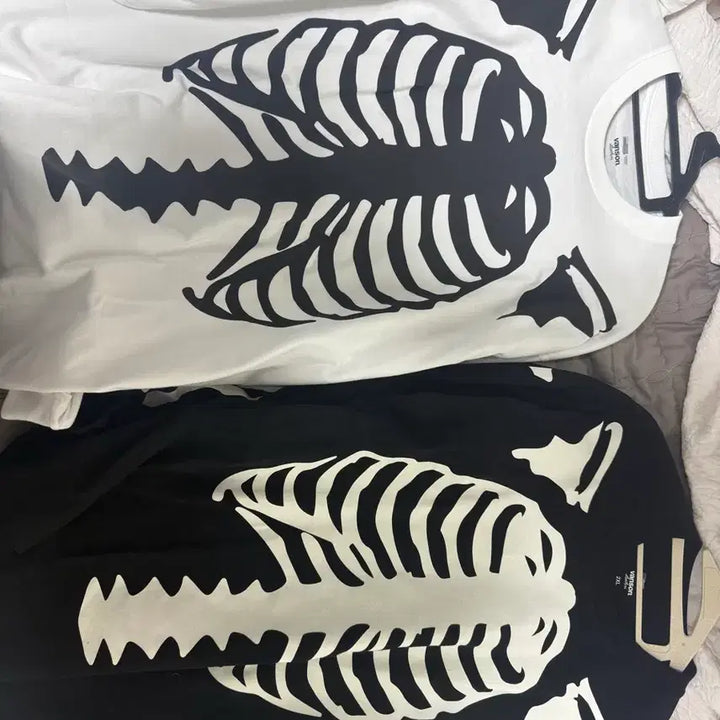 [BUNJANG] Vanson Skull Bone Print Long Sleeve T-Shirt / Vanson 해골 뼈 프린팅 긴팔 티셔츠