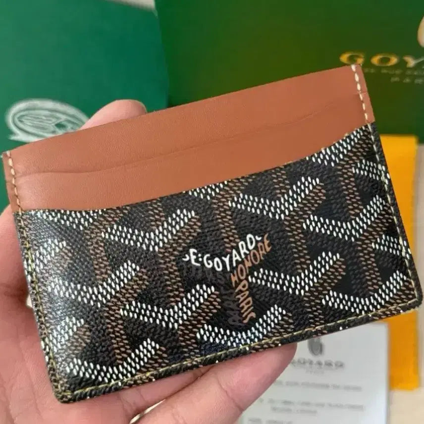 [BUNJANG] Goyard Card Wallet - Black and Tan Brown / 고야드 카드지갑 블랙 탄브라운