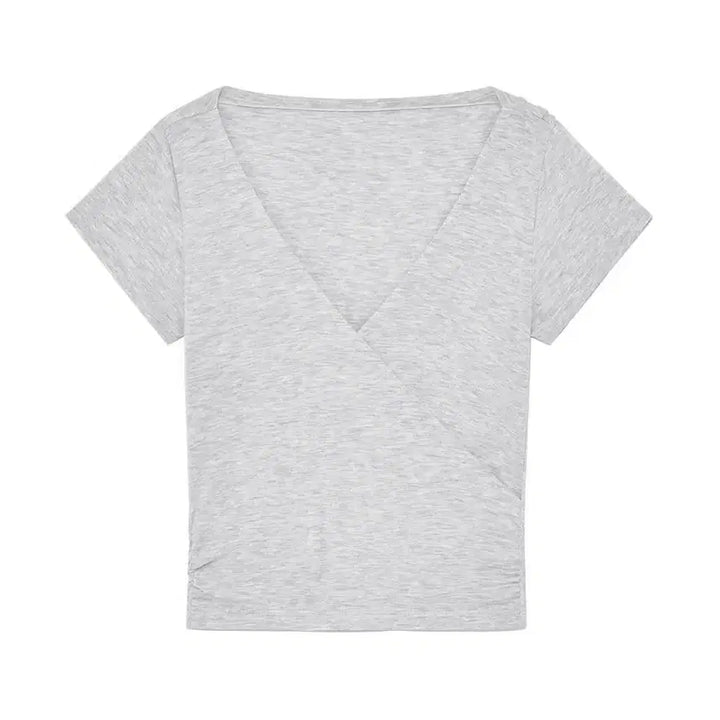 [BUNJANG] Glowny Lush Swirl Modal Tee White Melange S / 글로니 러쉬 스월 모달 티 화이트 멜란지 S