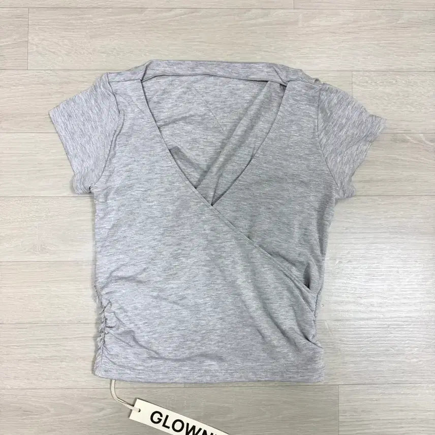 [BUNJANG] Glowny Lush Swirl Modal Tee White Melange S / 글로니 러쉬 스월 모달 티 화이트 멜란지 S