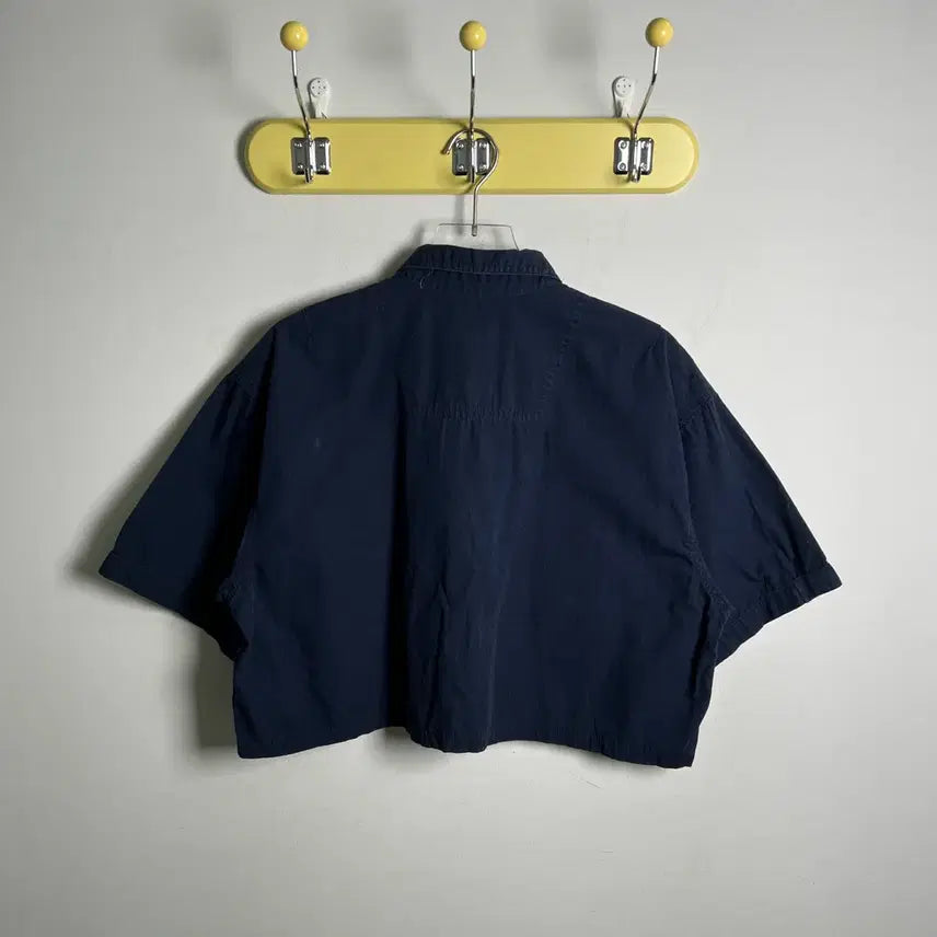 [BUNJANG] Carhartt Navy Cropped Short Sleeve Work Shirt M / Carhartt 칼하트 네이비 크롭 반팔 워크 셔츠 M