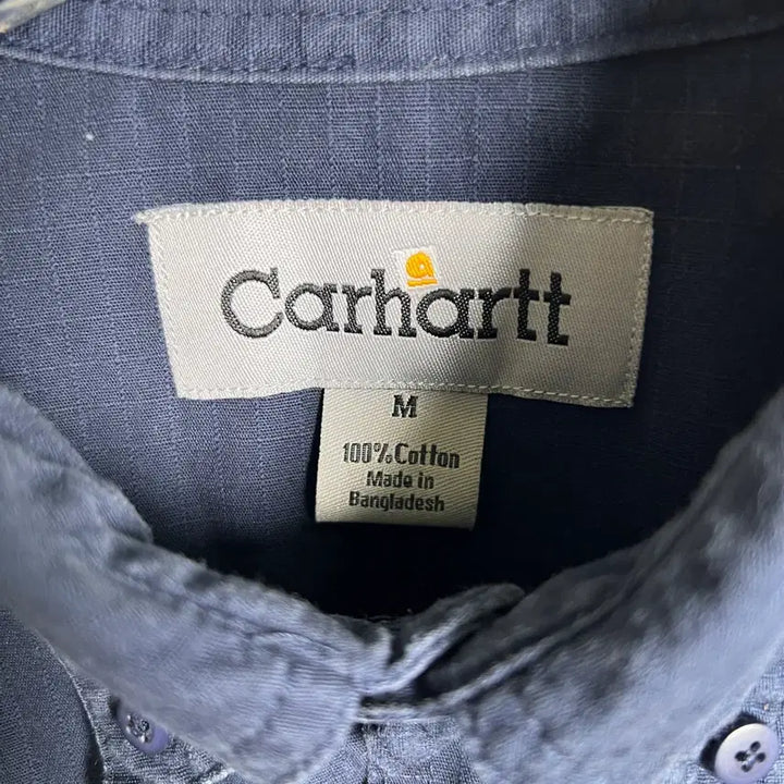 [BUNJANG] Carhartt Navy Cropped Short Sleeve Work Shirt M / Carhartt 칼하트 네이비 크롭 반팔 워크 셔츠 M