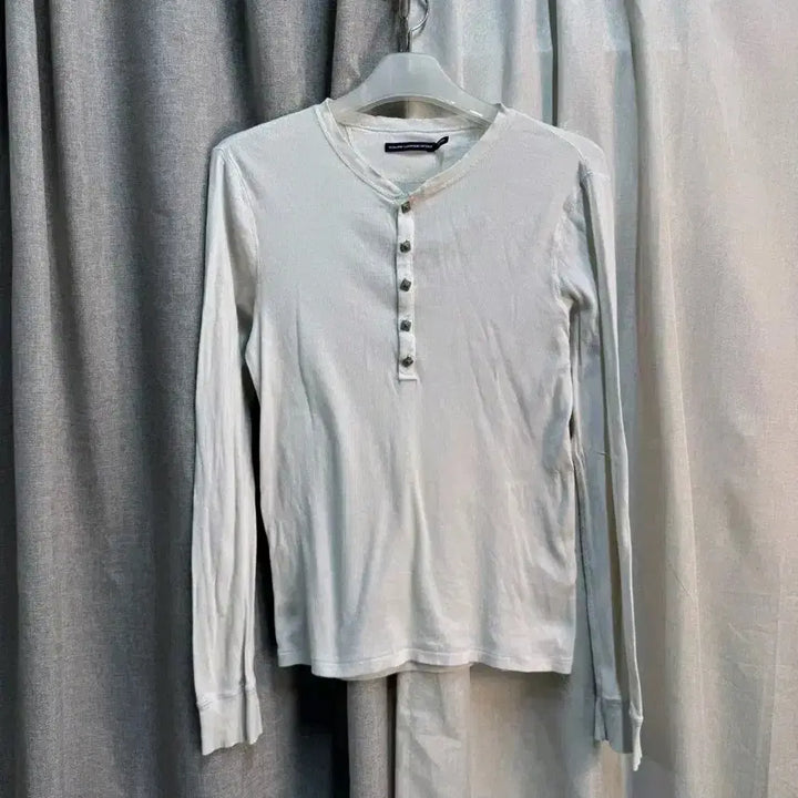 [BUNJANG] Ralph Lauren White Henley Long Sleeve T-Shirt L / [L] 랄프로렌 화이트 헨리넥 긴팔티셔츠