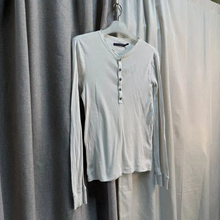 [BUNJANG] Ralph Lauren White Henley Long Sleeve T-Shirt L / [L] 랄프로렌 화이트 헨리넥 긴팔티셔츠